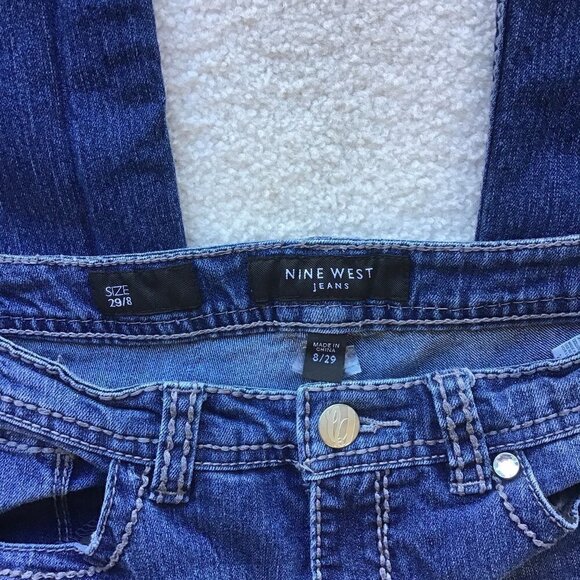 NINE WEST JEANS SIZE 8 RAMSES BLING BOOT - Picture 7 of 8